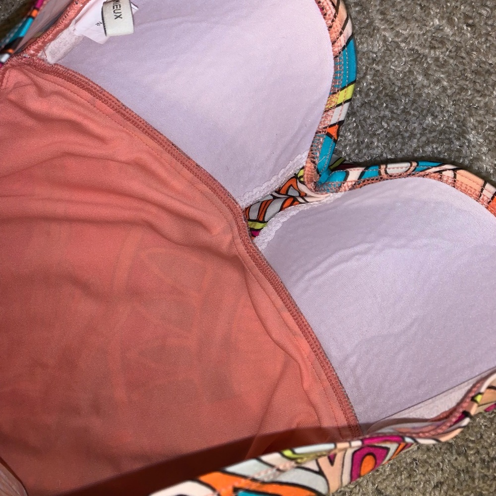 Cremieux Orange Multicolor Swim Coverup size M - Picture 10 of 10